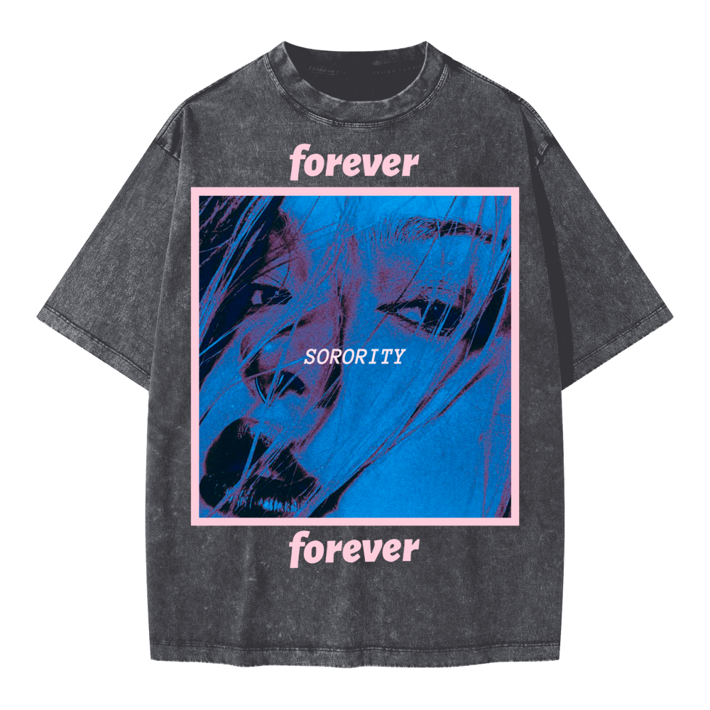 FOREVER Oversize Washed T-shirt