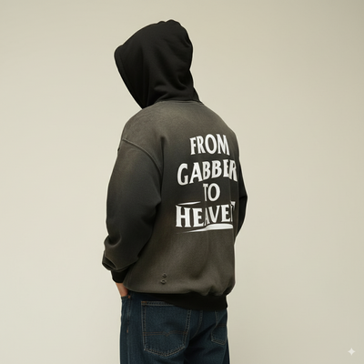 GABBER TO HEAVEN BASIC Unisex Oversize Zip Sweatshirt