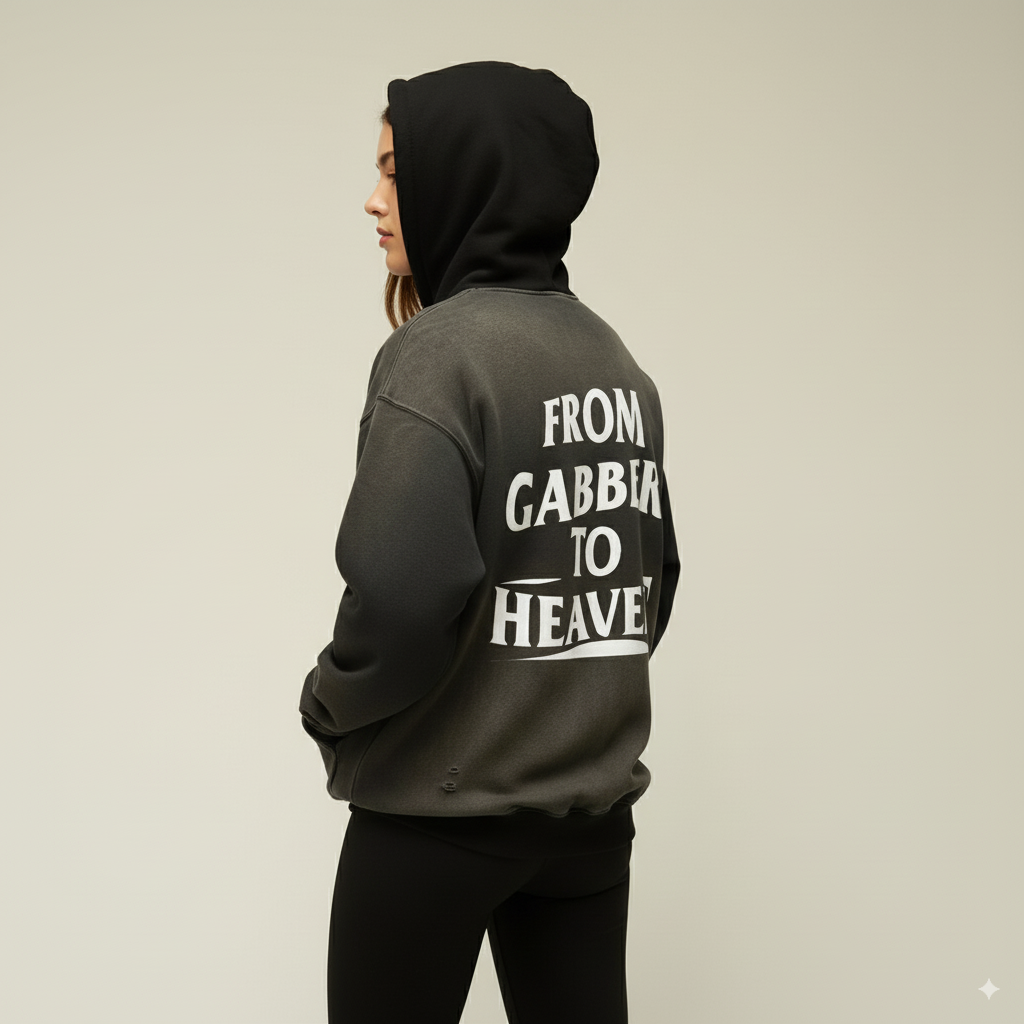 GABBER TO HEAVEN BASIC Unisex Oversize Zip Sweatshirt