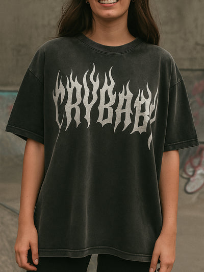 CRYBABY Oversize Washed Soft T-Shirt
